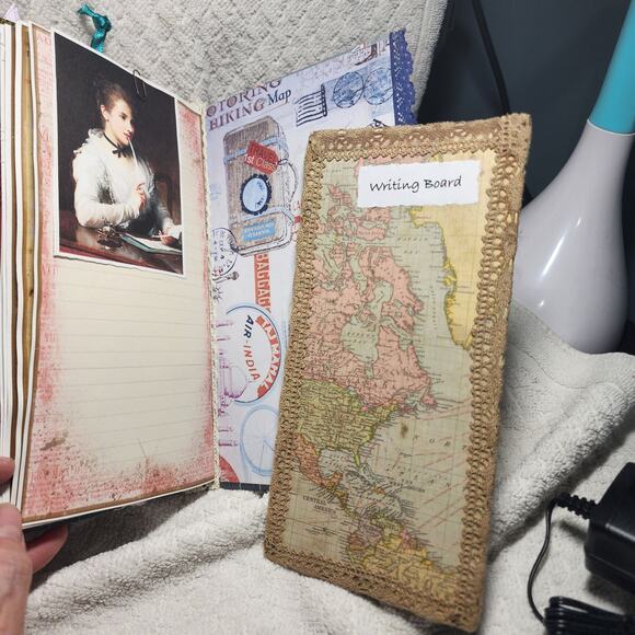 Bicycle/Roadmap Cover Junk Journal 9 x 5 x 1, 84 Pages - Picture 7 of 8